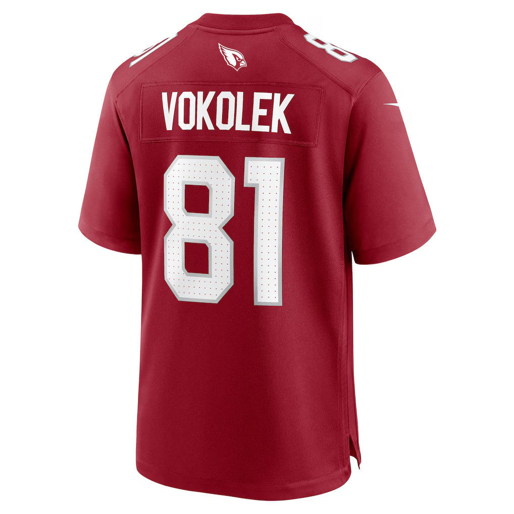 A.Cardinals #81 Travis Vokolek Cardinal HeidiMiller Team Game Jersey