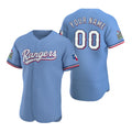 Custom Texas Rangers Light Blue HeidiMiller Stitched Flex Base Jersey