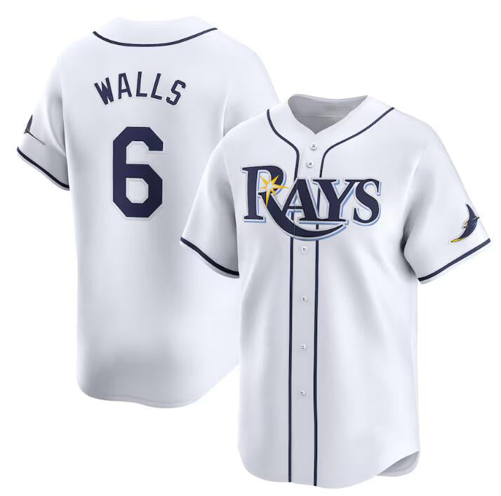 Tampa Bay Rays #6 Taylor Walls White HeidiMiller Home Limited Stitched Jersey
