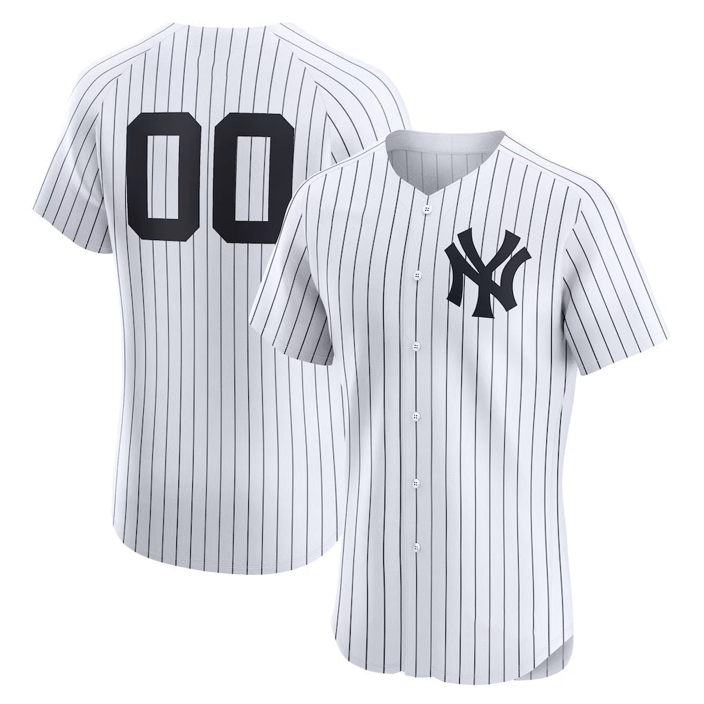 Custom New York Yankees White HeidiMiller Home Elite Jersey