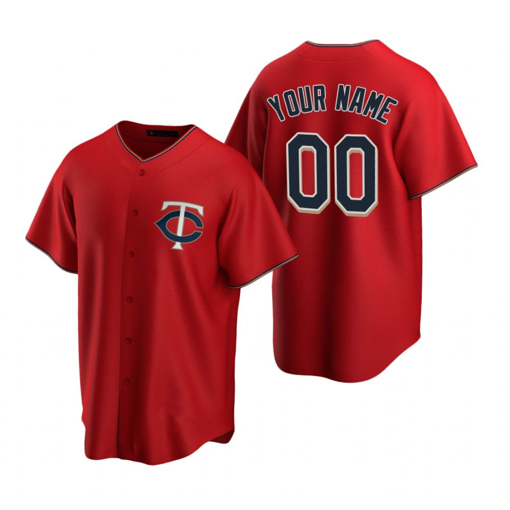Custom Minnesota Twins Red HeidiMiller Stitched Cool Base Jersey