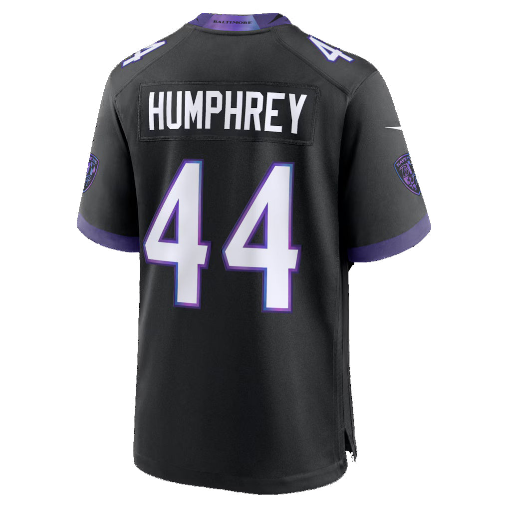 B.Ravens #44 Marlon Humphrey Black HeidiMiller Alternate Game Jersey