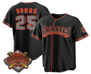 San Francisco Giants #25 Barry Bonds Black HeidiMiller 2026 Alternate Stadium Stitched Jersey