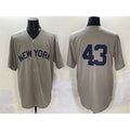 New York Yankees #43 Jonathan Lo¨¢isiga Gray HeidiMiller Cool Base Stitched Jersey