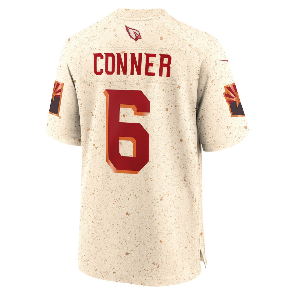 A.Cardinals #6 James Conner Natural HeidiMiller 2025 Rivalries Collection Game Jersey