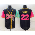 San Diego Padres #22 Juan Soto Black HeidiMiller NEW 2023 City Connect Cool Base Stitched Jersey 2