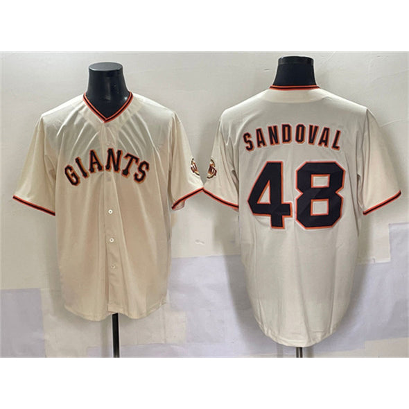 San Francisco Giants #48 Pablo Sandoval Cream HeidiMiller 2024 Home Limited Stitched Jersey