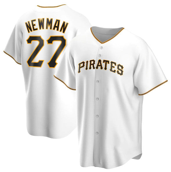 Pittsburgh Pirates #27 Kevin Newman White HeidiMiller Cool Base Stitched Jersey