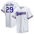 Texas Rangers #29 Adrian Beltre White HeidiMiller Home Retired Player Replica Jersey
