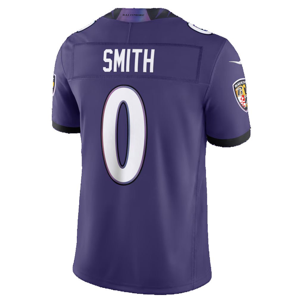 B.Ravens #0 Roquan Smith Purple HeidiMiller Vapor F.U.S.E. Sewn Down Limited Jersey