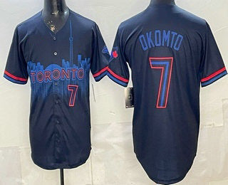 Toronto Blue Jays #7 Kazuma Okamoto Black HeidiMiller City Limited Jersey
