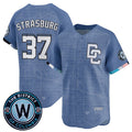 Washington Nationals #37 Stephen Strasburg Blue HeidiMiller 2025 City Connect Limited Stitched Jersey