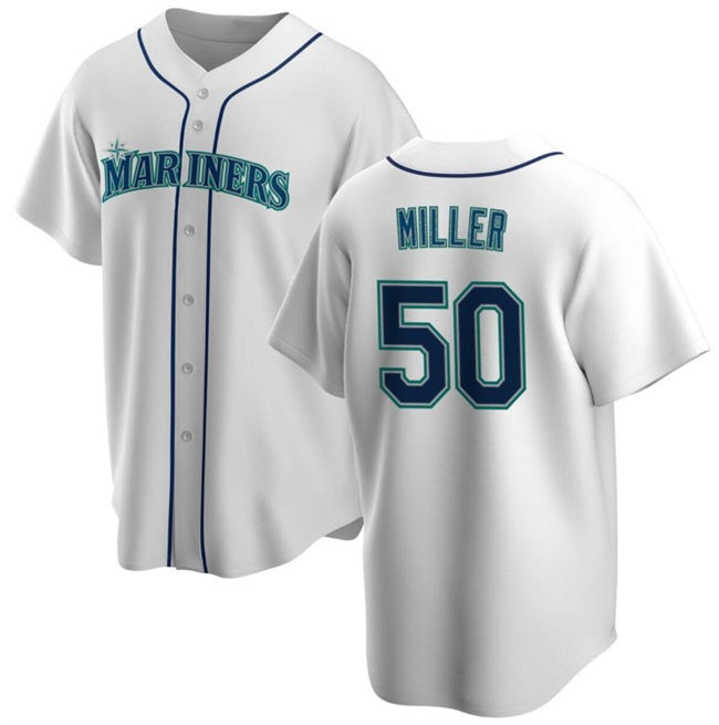 Seattle Mariners #50 Edgar Martinez White HeidiMiller Cool Base Stitched jersey