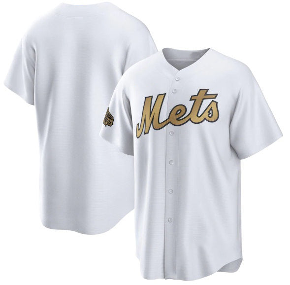 New York Mets Blank White HeidiMiller 2022 All-Star Cool Base Stitched Jersey