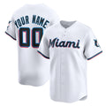 Custom Miami Marlins White HeidiMiller Home Limited Jersey