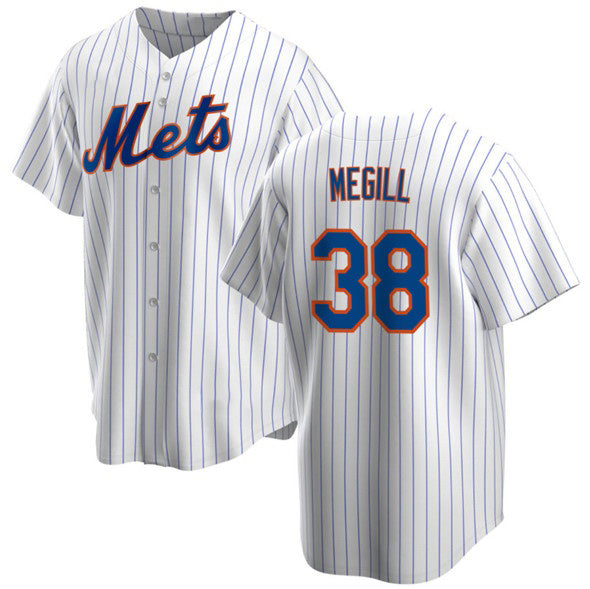 New York Mets #38 Tylor Megill White HeidiMiller Cool Base Stitched Jersey