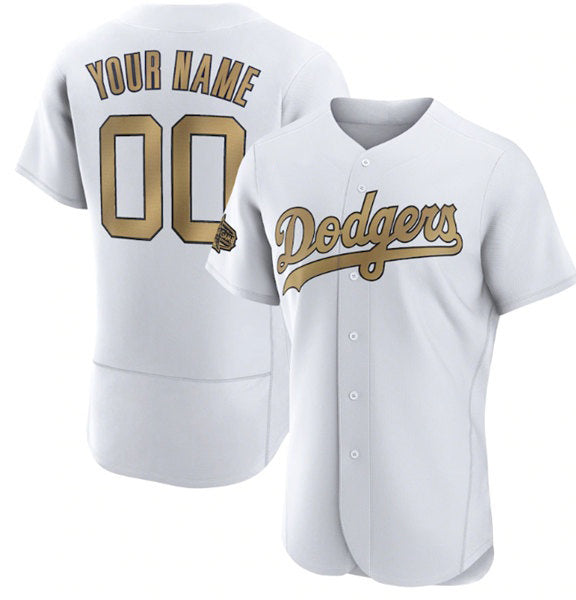 Custom Los Angeles Dodgers Active Player White HeidiMiller 2022 All-Star Flex Base Stitched Jersey