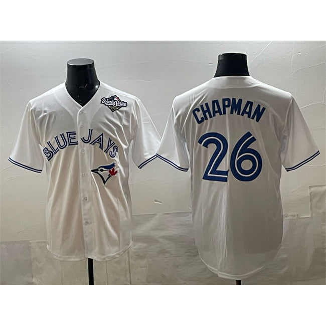 Toronto Blue Jays #26 Matt Chapman White HeidiMiller 2025 World Series Home Cool Base Stitched Jersey
