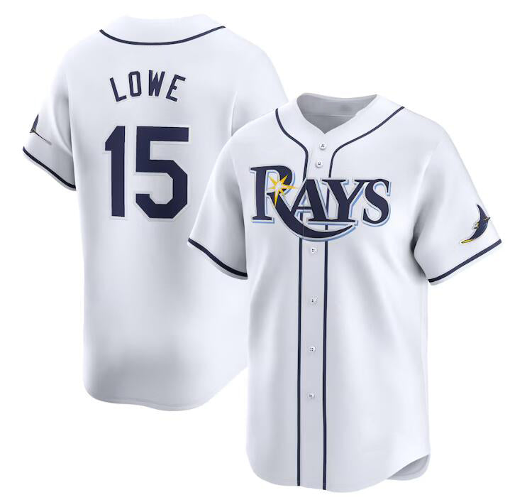 Tampa Bay Rays #15 Josh Lowe White HeidiMiller Home Limited Stitched Jersey