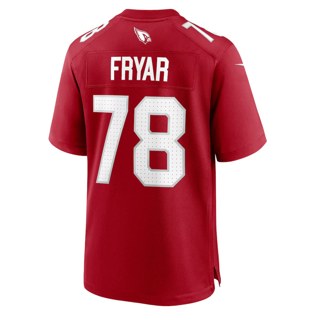 A.Cardinals #78 Josh Fryar Cardinal HeidiMiller Team Game Jersey