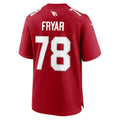 A.Cardinals #78 Josh Fryar Cardinal HeidiMiller Team Game Jersey
