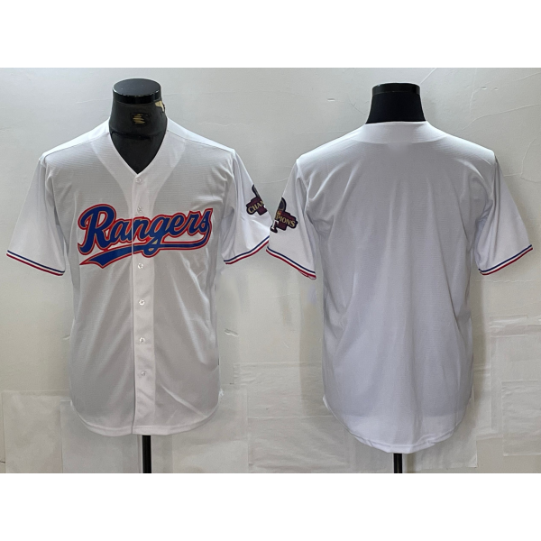 Texas Rangers Bank White HeidiMiller 2023 World Series Champions Cool Base Jersey