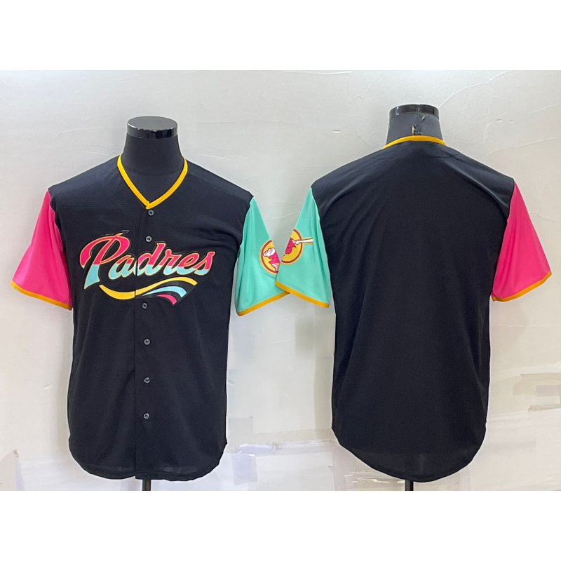 San Diego Padres Blank Black HeidiMiller 2022 City Connect Cool Base Stitched Jersey