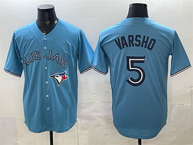 Toronto Blue Jays #5 Daulton Varsho Light Blue HeidiMiller 2025 Cool Base Stitched Jersey