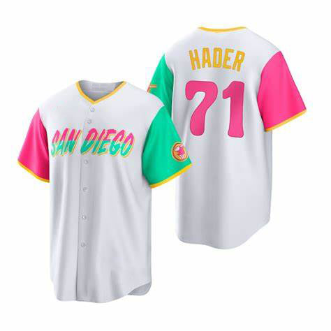 San Diego Padres #71 Josh Hader White HeidiMiller 2022 City Connect Cool Base Stitched Jersey