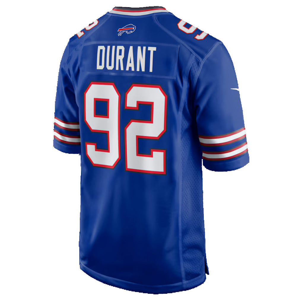 B.Bills #92 Zane Durant Royal HeidiMiller Team Game Jersey