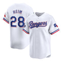 Texas Rangers #28 Jonah Heim White HeidiMiller 2023 World Series Champions Stitched Jersey