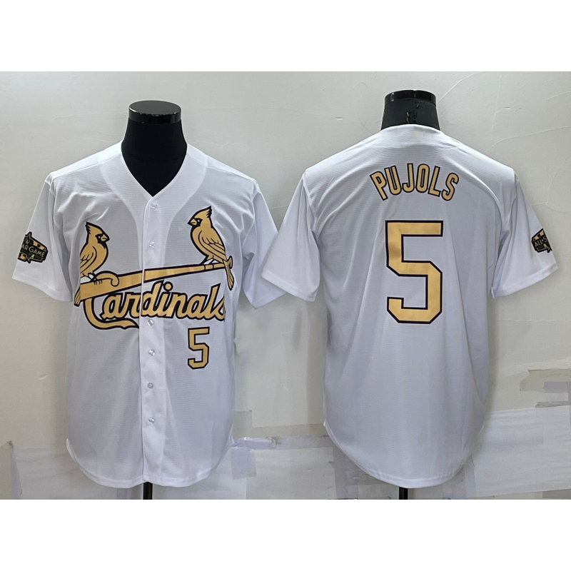 St. Louis Cardinals #5 Albert Pujols Number White HeidiMiller 2022 All Star Stitched Cool Base Jersey