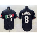 Los Angeles Dodgers #8 Enrique Hernandez Black HeidiMiller Mexico Flag Limited Stitched Jersey