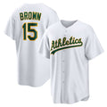 Oakland Athletics #15 Seth Brown White HeidiMiller Home Replica Jersey