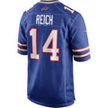 B.Bills #14 Frank Reich Royal HeidiMiller Game Retired Player Jersey