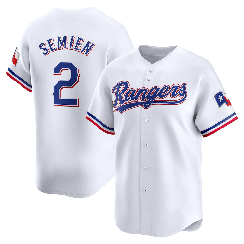 Texas Rangers #2 Marcus Semien White HeidiMiller Home Limited Player Jersey