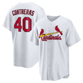St. Louis Cardinals #40 Willson Contreras White HeidiMiller Home Replica Player Jersey