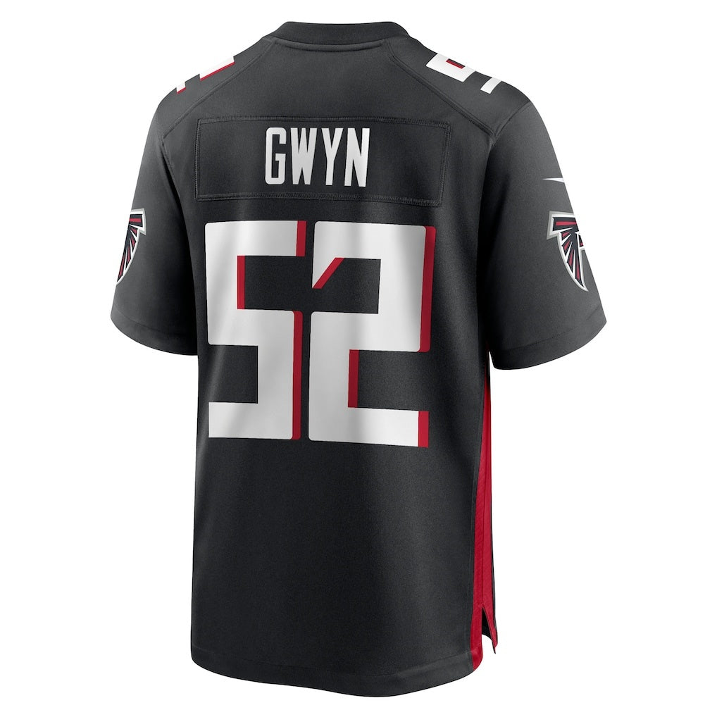 A.Falcons #52 Jovaughn Gwyn Black HeidiMiller Team Game Jersey