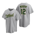 Oakland Athletics #12 Sean Murphy Grey HeidiMiller Cool Base Stitched Jersey