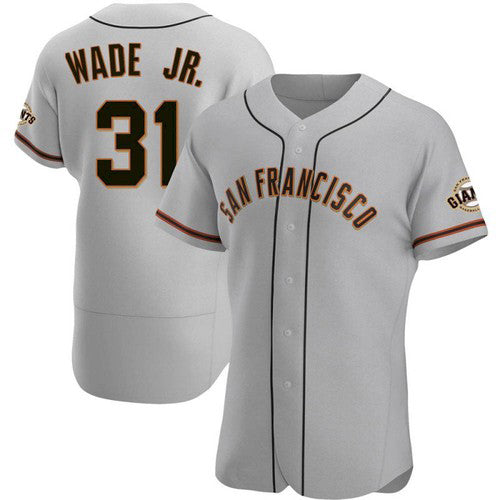 San Francisco Giants #31 LaMonte Wade Jr Grey HeidiMiller 2021 Road Player Jersey
