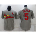 St. Louis Cardinals #5 Albert Pujols Grey HeidiMiller Stitched Cool Base Jersey