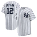New York Yankees #12 Trent Grisham HeidiMiller White Home Replica Jersey