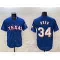 Texas Rangers #34 Nolan Ryan Royal HeidiMiller Cool Base Stitched Jersey