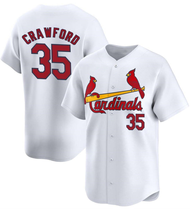 St. Louis Cardinals #35 Brandon Crawford White HeidiMiller Home Limited Stitched Jersey