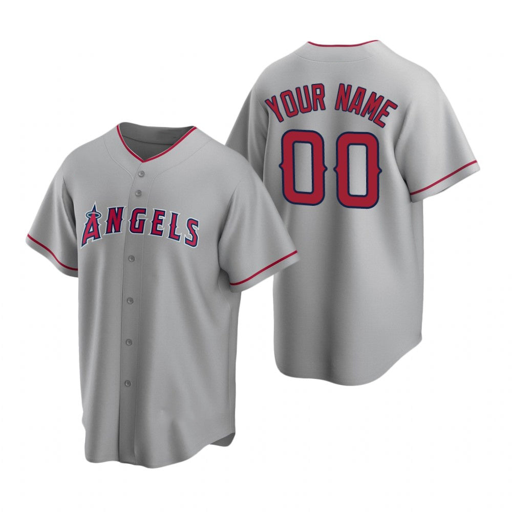 Custom Los Angeles Angels Gray HeidiMiller Stitched Cool Base Road Jersey