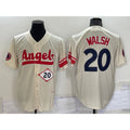 Los Angeles Angels #20 Jared Walsh Number Cream HeidiMiller 2022 City Connect Cool Base Stitched Jersey