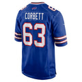 B.Bills #63 Austin Corbett Royal HeidiMiller Team Game Jersey