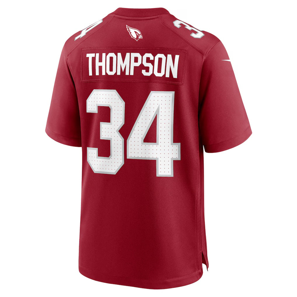 A.Cardinals #34 Jalen Thompson Cardinal HeidiMiller Team Game Jersey