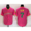 San Diego Padres #7 Ha-Seong Kim Pink HeidiMiller Cool Base Stitched Jersey