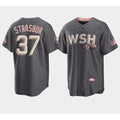 Washington Nationals #37 Stephen Strasburg 2022 Grey HeidiMiller City Connect Cherry Blossom Cool Base Stitched Jersey